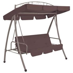 Outdoor Convertible Swing Bench with Canopy Coffee(D0102HEJ2G7)