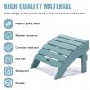 TALE Adirondack Ottoman Footstool All-Weather and Fade-Resistant Plastic Wood for Lawn Outdoor Patio Deck Garden Porch Lawn Furniture(D0102HPYJDV)