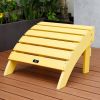 TALE Adirondack Ottoman Footstool All-Weather and Fade-Resistant Plastic Wood for Lawn Outdoor Patio Deck Garden Porch Lawn Furniture(D0102HPYJDW)