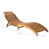 Sun Lounger Solid Acacia Wood Brown(D0102HEJ1KV)