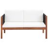 Garden Sofa 2-Seater Solid Acacia Wood(D0102HEJBMG)