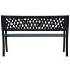 Garden Bench 49.2" Black Steel(D0102HEJYD7)