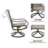 MEOOEM Patio Textilene Swivel Chairs 2PCS Outdoor Dining Chairs with Mesh Fabric Weather Resistant Furniture for Garden Backyard(D0102HP64HA)