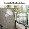 MEOOEM Patio Textilene Swivel Chairs 6PCS Outdoor Dining Chairs with Mesh Fabric Weather Resistant Furniture for Garden Backyard(D0102HP640U)