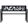 Garden Bench 49.2" Black Steel(D0102HEJYYW)