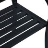 Garden Bench 49.2" Black Steel(D0102HEJYDG)