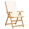 Reclining Garden Chairs 2 pcs Brown Solid Acacia Wood(D0102HEJCVG)
