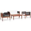 4 Piece Garden Lounge Set Solid Acacia Wood(D0102HEJBMU)