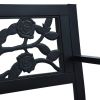 Garden Bench 49.2" Black Steel(D0102HEJYYW)