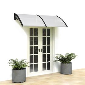 80"x 40" Outdoor Front Door Window Awning Patio Canopy Rain Cover UV Protected Eaves RT(D0102HP68HW)