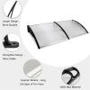 80"x 40" Outdoor Front Door Window Awning Patio Canopy Rain Cover UV Protected Eaves RT(D0102HP68HW)