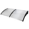 80"x 40" Outdoor Front Door Window Awning Patio Canopy Rain Cover UV Protected Eaves RT(D0102HP68HW)