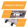 Outdoor Patio Pyramid Propane Space Heater,46000 BTU,Portable Flame Heater,With Wheels,Stainless Steel Color(D0102HP6KXU)