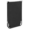 Folding Sun Lounger Black Steel(D0102HEJYGA)