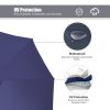 MEOOEM Patio Umbrella with Base 15ft Outdoor Market Double-Sided Extra Large Umbrella with Crank, Blue(D0102HP64IV)