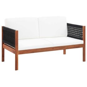 Garden Sofa 2-Seater Solid Acacia Wood(D0102HEJBMG)