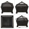 26.4" Fireplace Backyard Wood Burn Heater Steel Bowl Star Patio Fire Pit Outdoor(D0102HHVFZA)