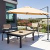 10x10 Feet Patio Offset Cantilever Umbrella with Aluminum 360Ã‚Â° Rotation Tilt(D0102HPZ32Y)