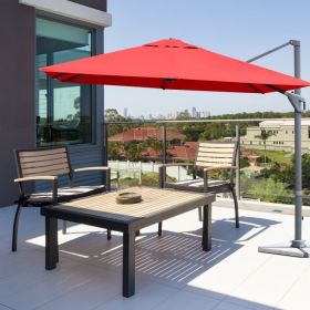 10x10 Feet Patio Offset Cantilever Umbrella with Aluminum 360Ã‚Â° Rotation Tilt(D0102HPZ3GV)