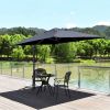10x10 Feet Patio Offset Cantilever Umbrella with Aluminum 360Ã‚Â° Rotation Tilt(D0102HPZ3GW)