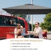 10x10 Feet Patio Offset Cantilever Umbrella with Aluminum 360Ã‚Â° Rotation Tilt(D0102HPZ3GA)