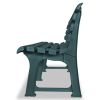 Garden Bench 57.3" Plastic Green(D0102HEJ28Y)