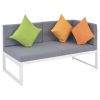 Garden Corner Sofa Set 19 Pieces Aluminum WPC(D0102HEJ93G)