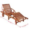 Sun Lounger Solid Acacia Wood(D0102HEJSTG)