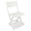 3 Piece Folding Bistro Set Plastic White(D0102HEJ2ZW)