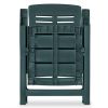 Reclining Garden Chairs 2 pcs Plastic Green(D0102HEJGJV)