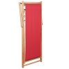 Folding Beach Chair Fabric and Wooden Frame Red(D0102HEJQXV)