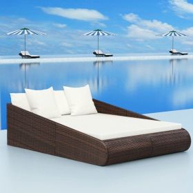 Garden Bed Brown 79.1"x54.7" Poly Rattan(D0102HEJ9RG)