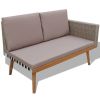 4 Piece Garden Lounge Set with Cushions Poly Rattan Gray(D0102HEJIN7)