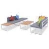 Garden Corner Sofa Set 19 Pieces Aluminum WPC(D0102HEJ93G)