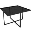 9 Piece Outdoor Dining Set with Cushions Poly Rattan Black(D0102HEJS0Y)
