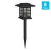 8 Pack Lantern Style LED Solar Lights Weather Resistant Outdoor Solar Powered Lights for Pathway, Garden, & Yard(D0102HPMMSG)