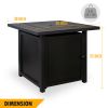 Upland 30' Slat Top Gas Fire Pit Table(D0102H58977)