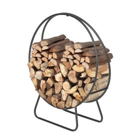Artisasset Black Paint 40-Inch Round Indoor And Outdoor Iron Fireplace Firewood Stand YJ(D0102HETJPG)