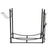 Steel Firewood Log Storage Rack Accessory and Tools for Indoor Outdoor Fire Pit Fireplace(D0102H5A9AY)