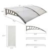 80"x 40" Outdoor Front Door Window Awning Patio Canopy Rain Cover UV Protected Eaves(D0102HH0FJU)