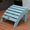 TALE Adirondack Ottoman Footstool All-Weather and Fade-Resistant Plastic Wood for Lawn Outdoor Patio Deck Garden Porch Lawn Furniture(D0102HPYJDV)