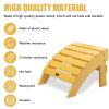 TALE Adirondack Ottoman Footstool All-Weather and Fade-Resistant Plastic Wood for Lawn Outdoor Patio Deck Garden Porch Lawn Furniture(D0102HPYJDW)