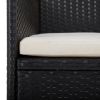 Garden Dining Chairs 2pcs Poly Rattan Black(D0102HHHT92)