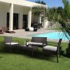 Outdoor 2pcs Arm Chairs 1pc Love Seat & Tempered Glass Coffee Table Rattan Sofa Set  XH(D0102HEB3JY)