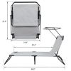 Outdoor Folding Three-Fold Camping Bed Gray (With Head Canopy) YF(D0102HEBF1A)